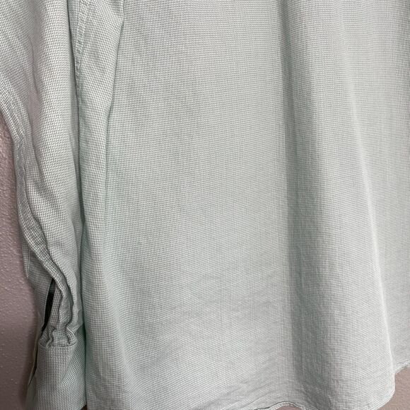 Michael Kors Men's M Light Green White Houndstooth Button Down Shirt Casual - Picture 5 of 10